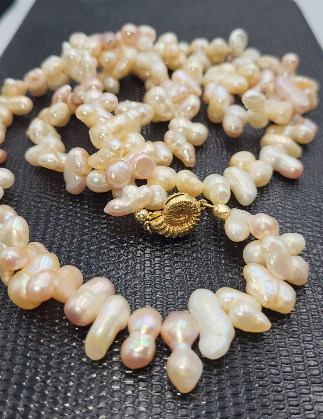Catenine: Gold 585 Perlen Kette Mit Gold Verschluss – Usato da Wald ZH venduto da Dasilver 7