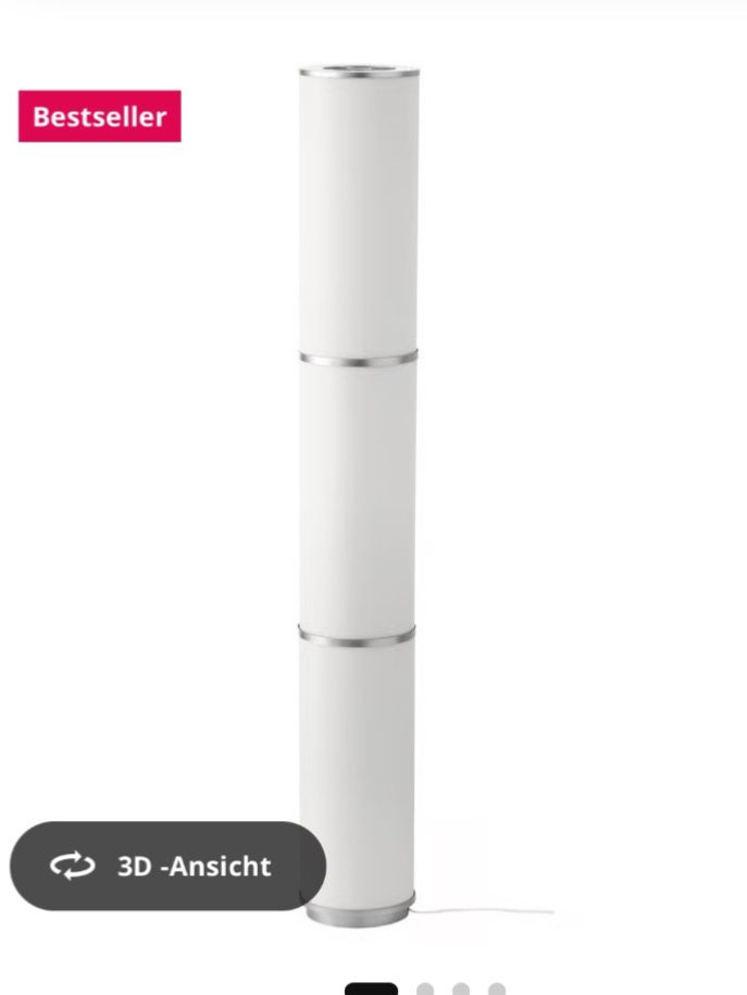 Ikea Lampade: IKEA VIDJA FLOOR LAMP – Usato da Rapperswil SG venduto da nad_fh8j 1