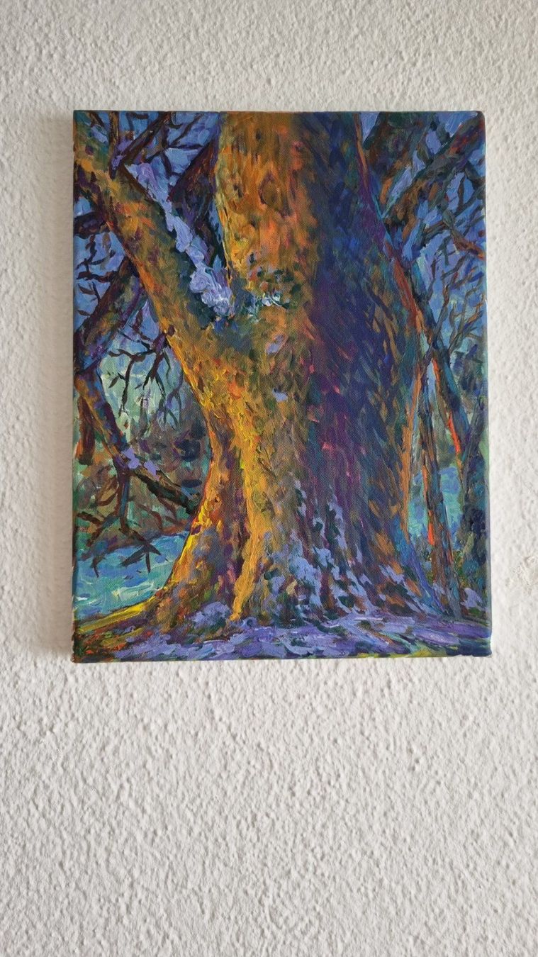 Dipinti: Original: Baum, Öl auf Leinwand, 30x40cm – Nuovo (secondo la descrizione) da Belp venduto da MaSu39