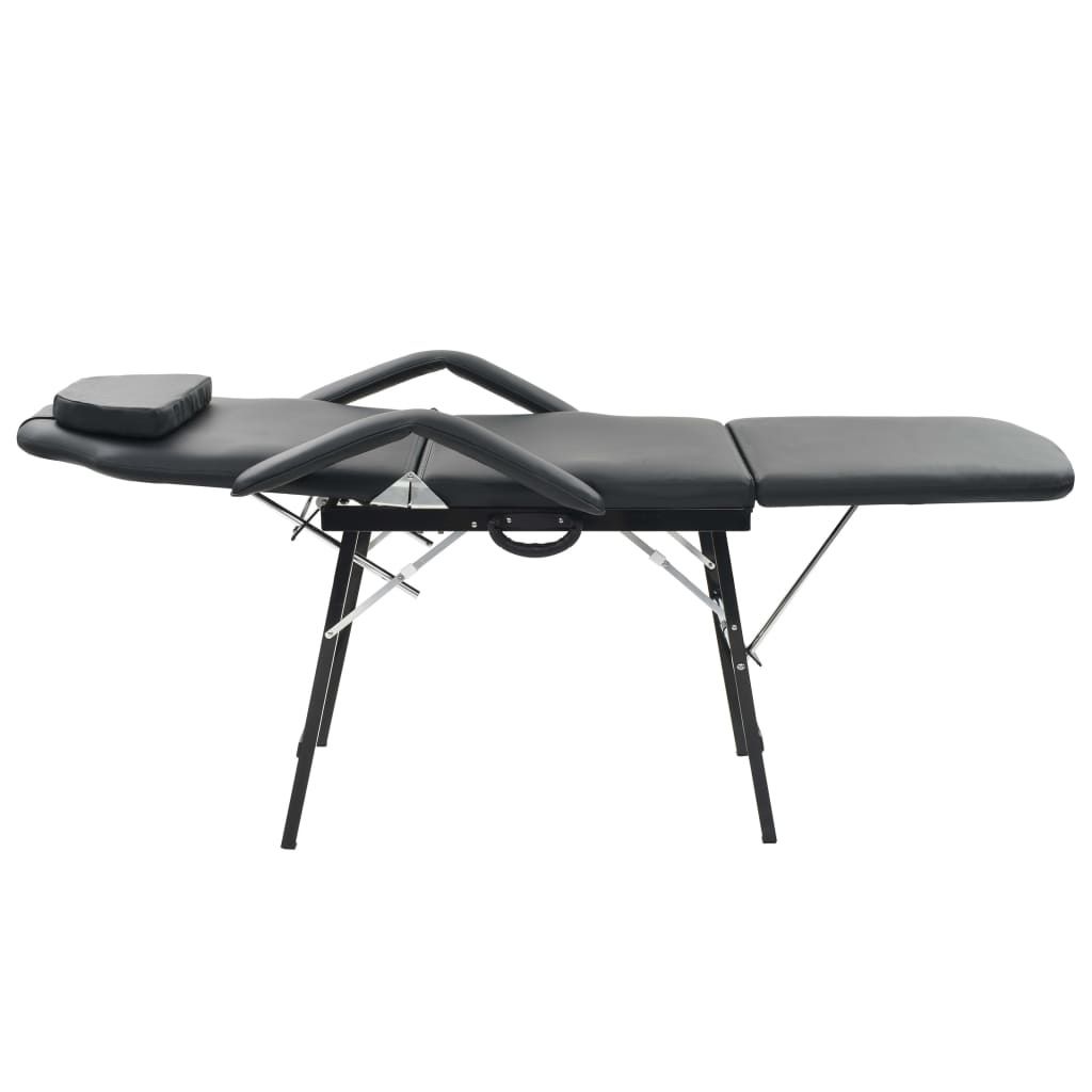 TecTake Kosmetik-& Massageliegen: Table de massage pliante noire similicuir – Neu und originalverpackt aus Delémont von Emi-98 1