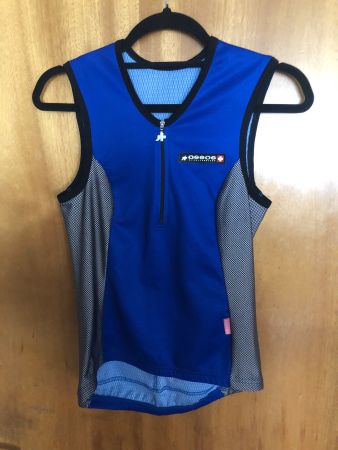 Original assos blau gilet Weste kurzarm Sommer top leicht