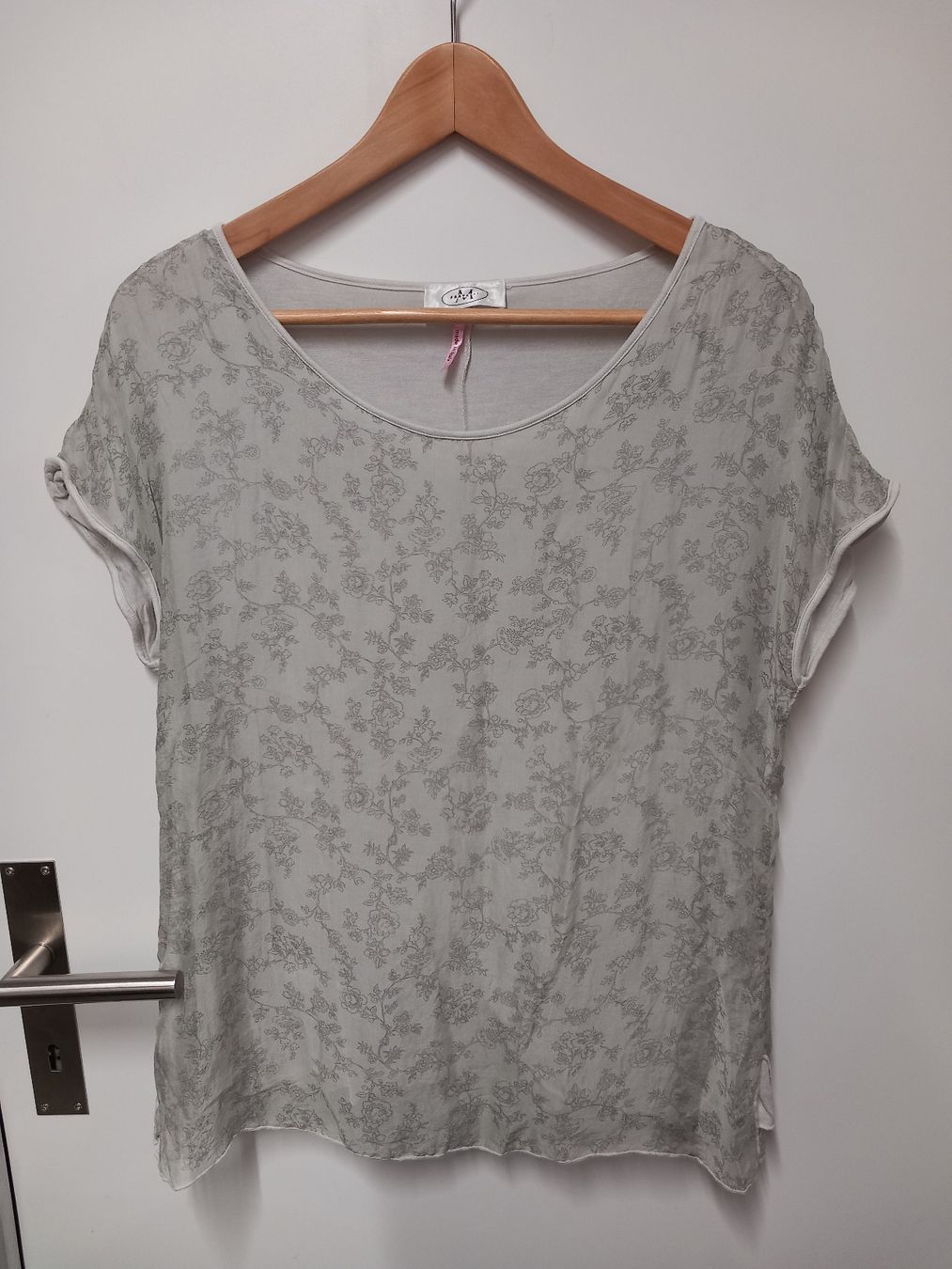 T-shirt: Seidenshirt Fratelli Gr.S hellgrau – Usato da Gwatt (Thun) venduto da umwelt-brocki