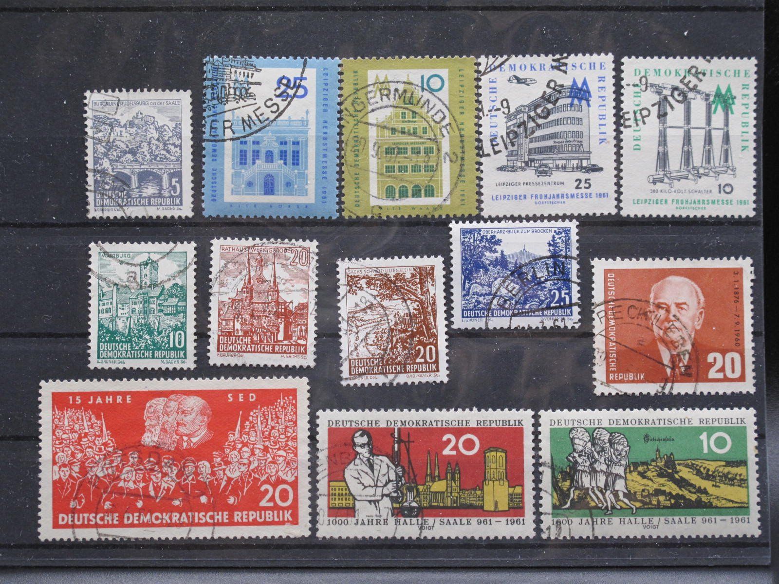 Tutti i francobolli: DDR 1961  Pieck / Herbstmesse gest – Usato da Wil SG venduto da fva01