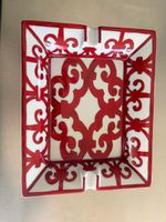 Hermes Aschenbecher Porzellan rot weiss guter Zustand