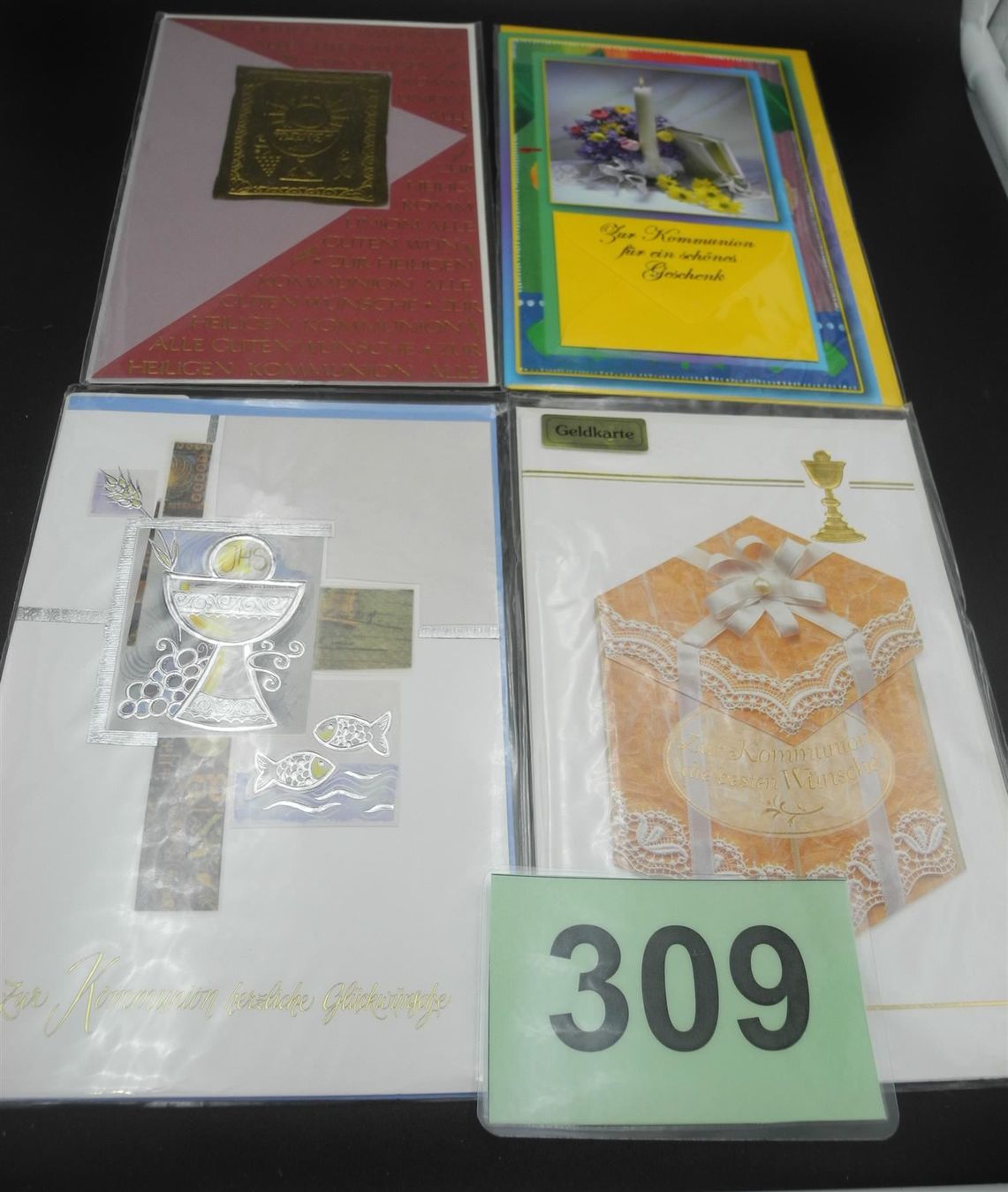 Cartoline: 4 Kommunionkarten, Nr. 309 – Nuovo e nell'imballaggio originale da Kottwil venduto da Crazyrolf 1