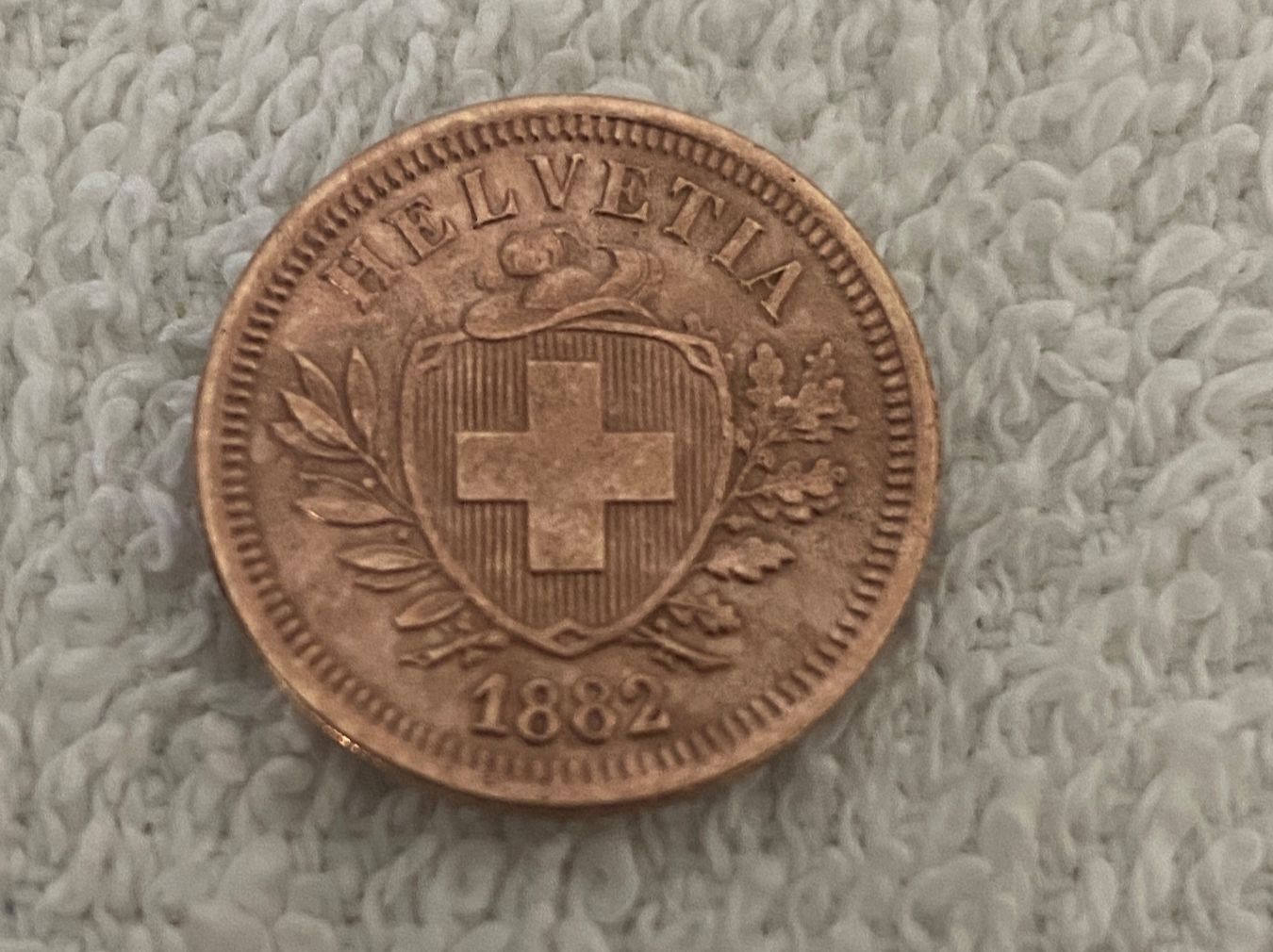 Alle Münzen: 1 centime/Rappen 1882 B – Gebraucht aus Nyon von Ilmi09