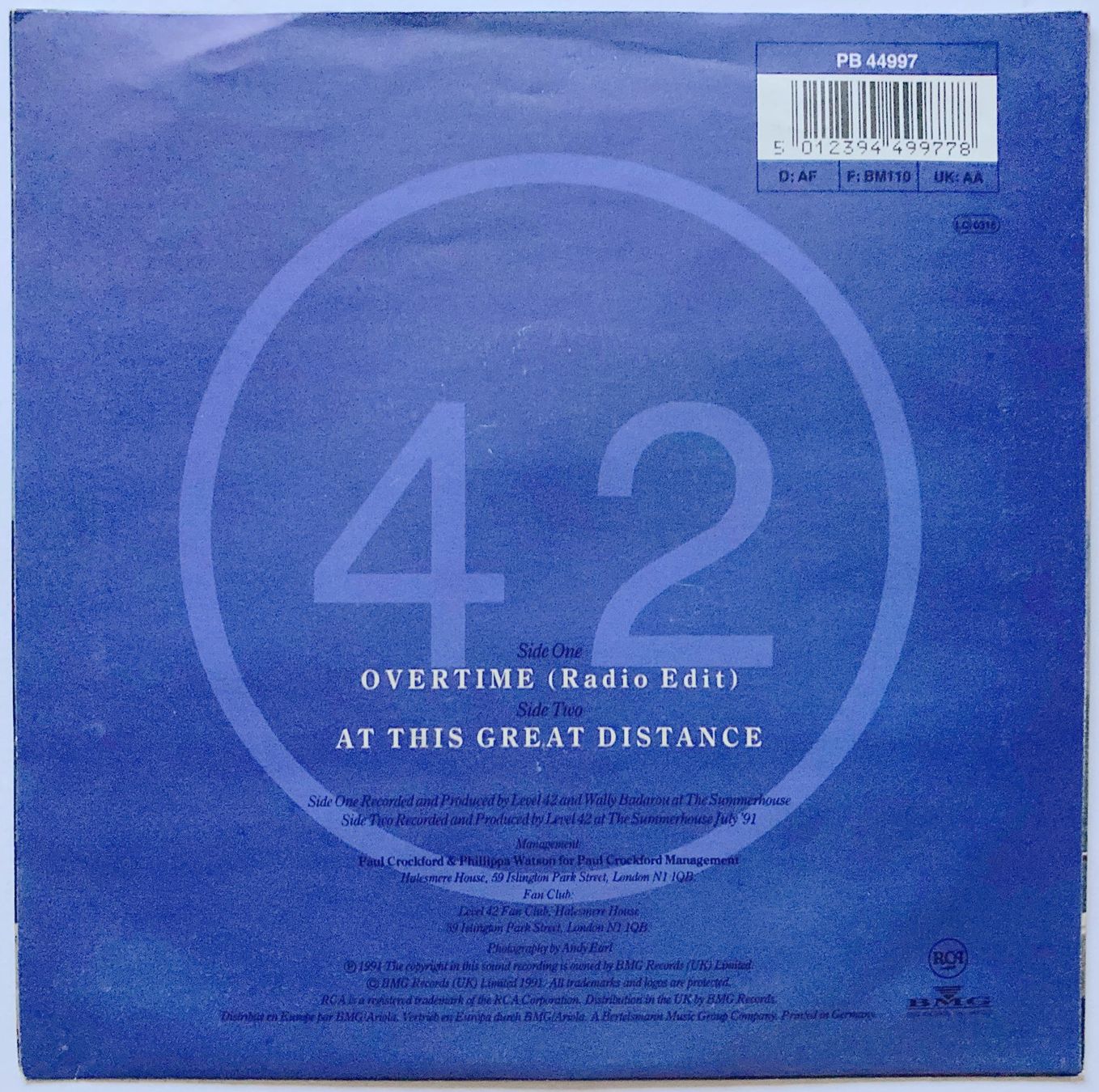 Dischi in vinile: LEVEL 42 - OVERTIME (RADIO EDIT) – Usato da Bottens venduto da hotter-than-hell 1