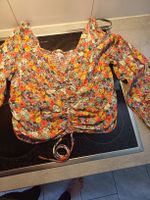 H&M Sommerbluse Gr. XL Blumenmuster Viskose luftig leicht