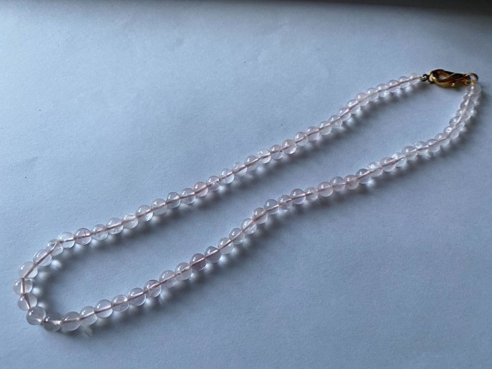 Catenine: Ketter, Rosenquarz, länge 40cm, (3) – Nuovo (secondo la descrizione) da Muri b. Bern venduto da Silberqualle 1