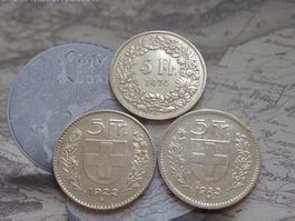 3 x 5 Fr. (1874 B.-1922-1923) Belles pièces