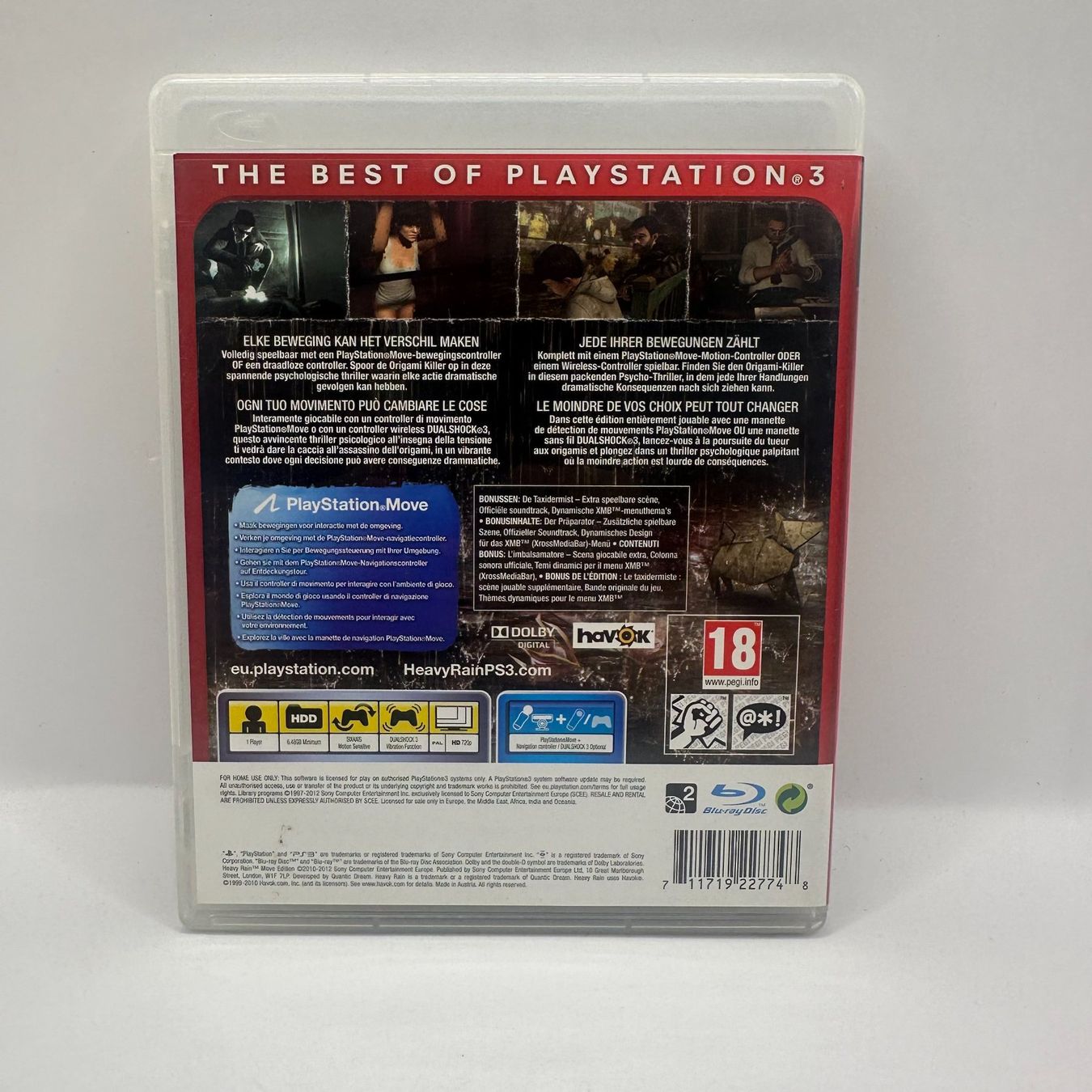HEAVY RAIN MOVE EDITION - PROMO ONLY PLAYSTATION 3 PS3 EUR FR