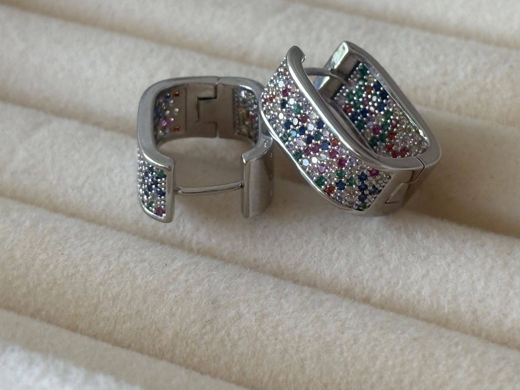 Orecchini pendenti & Orecchini a lobo: Luxus EleganteOhrstecker Ohrschmuck Multicolore Farbe:Silber – Nuovo (secondo la descrizione) da Biel-Bienne venduto da Roserosse13 4