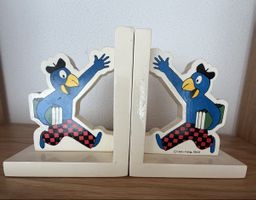 Original Globi Verlag Holz Bücherstützen Globi, schön erhalt