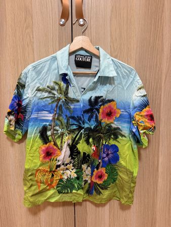 Versace Jeans Couture Hawaiian Shirt Size IT 40
