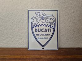Emailschild Ducati Service Motorrad Werkstatt Emaille Schild