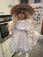 Sammlerpuppe mit Strohhut, Vintage, Top Zustand!