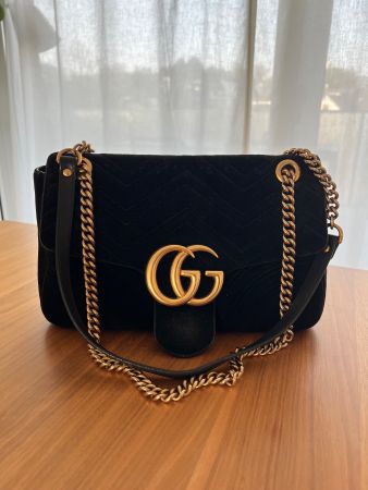 Gucci Tasche Marmont Samt | Schwarz