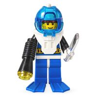 Lego Taucher Minifigur blau weiss AUQUAZONE 1995 Unterwasser