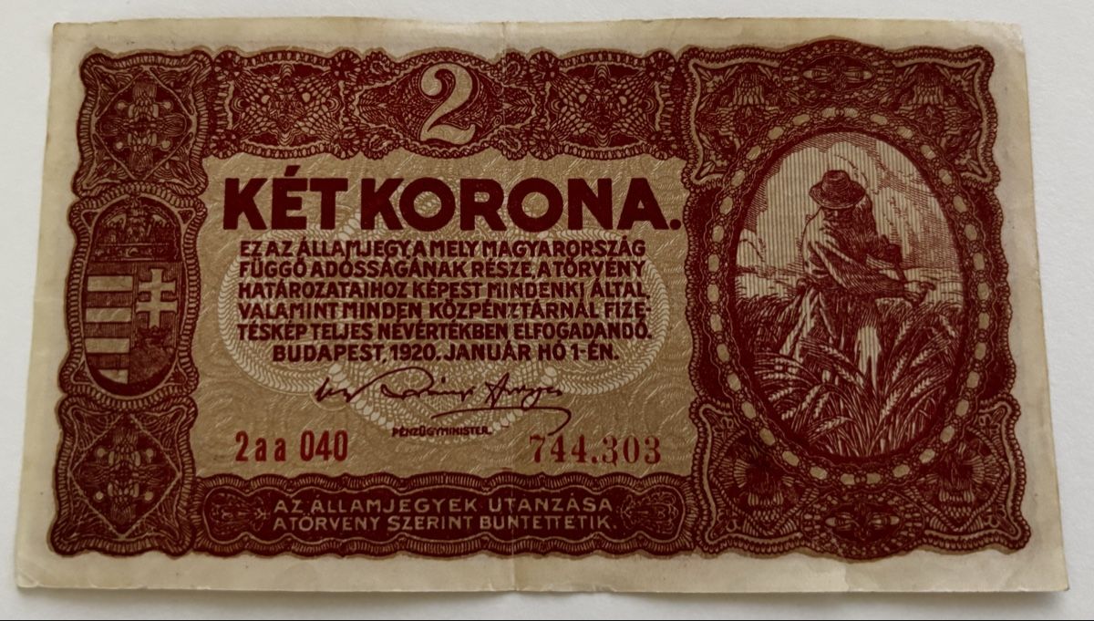 Billets de banque: Ungarn 2 Korona 1920 – D'occasion à Algetshausen par Carrhard