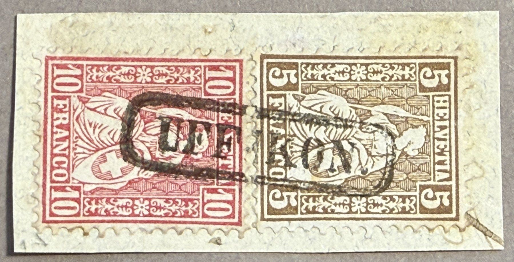 Tutti i francobolli: 30 + 38 Stempel Uffikon – Usato da Steinhausen venduto da yukon26