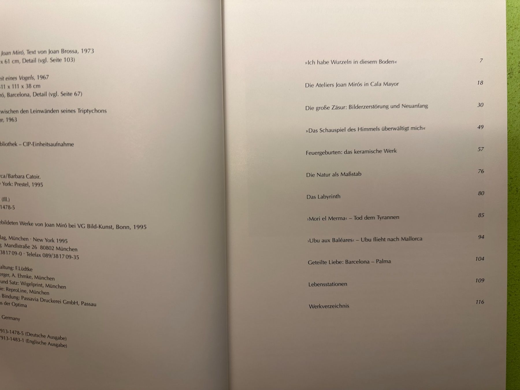 Libri: Barbara Catoir: Miró auf Mallorca. – Usato da Zürich venduto da allp 2