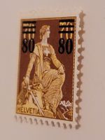 Schweizer Briefmarke 80 Rappen, sitzende Helvetia, sammler