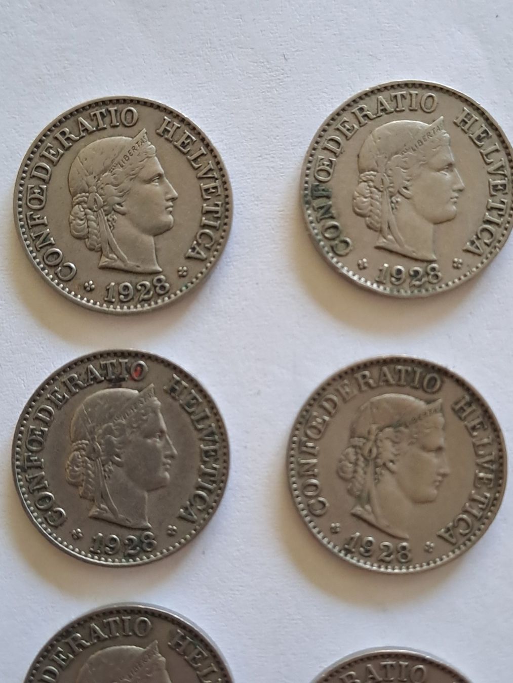 Tutti le monete: 10 Rappen 1928, 9 Münzen – Usato da Bitsch venduto da jajo79076 5