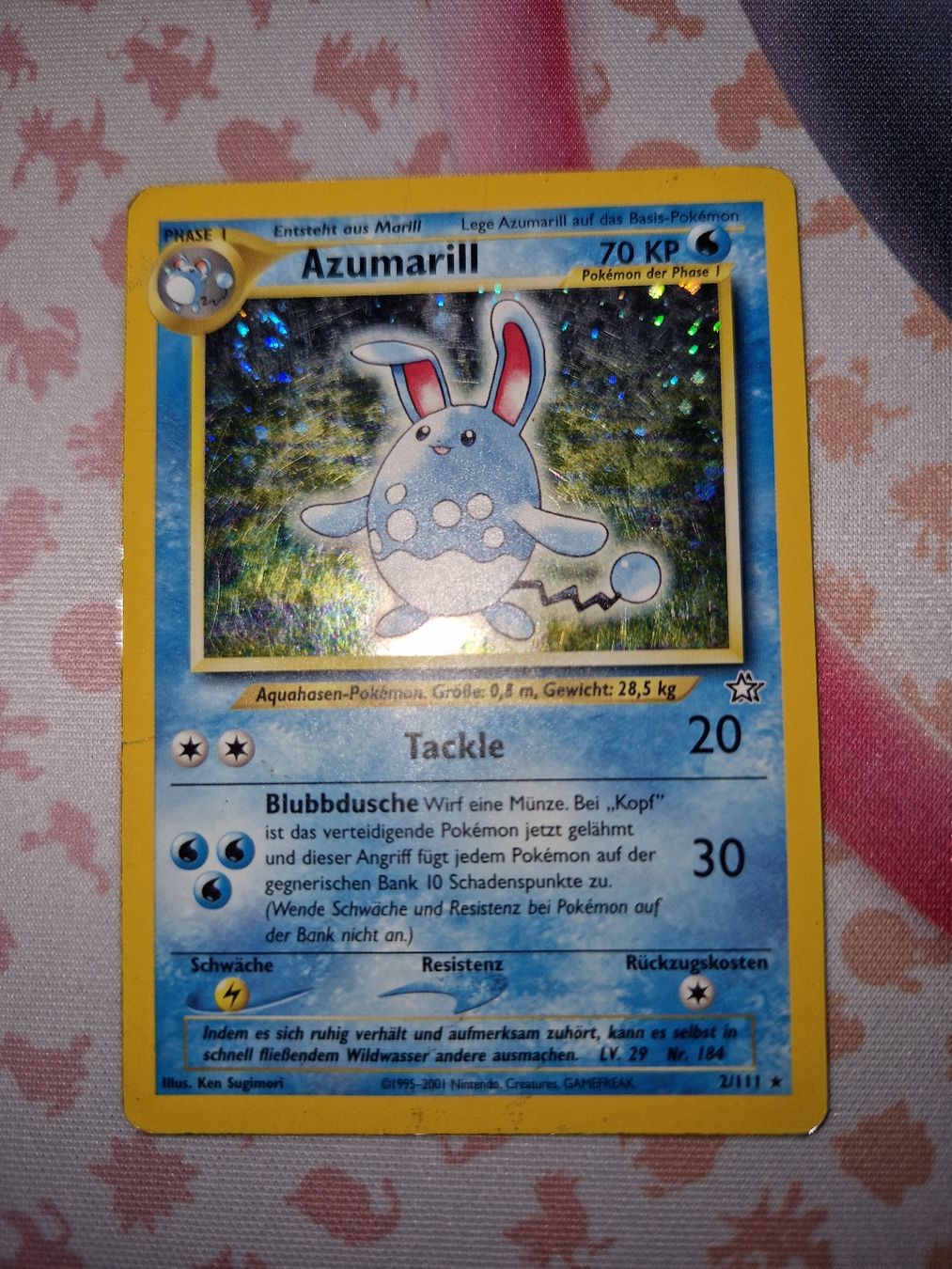 Pokémon Sammelbilder & Trading cards: Azumarill DE Neo Genesis – Gebraucht aus Wangen b. Olten von shlem 2