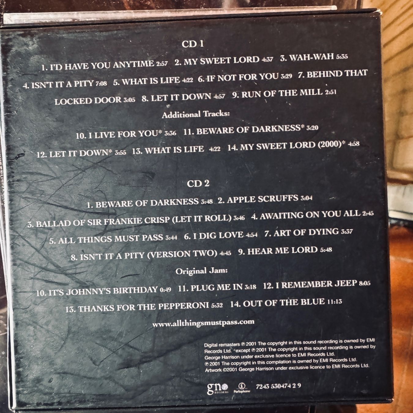 CD: George Harrison All Things Must Pass CD-Set 2-CD Box – Usato da Merligen venduto da barratt 1