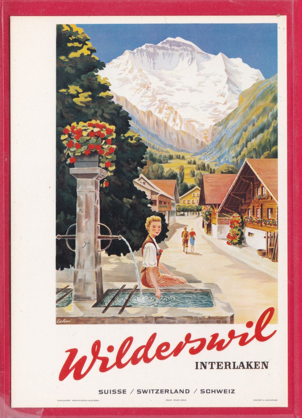 Cartoline postali: WERBEKARTE, WILDERSWIL - INTERLAKEN – Usato da Oberrieden venduto da Gebirgsstelze