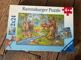Ravensburger Puzzle 2x24 Teile - Waldtiere für kleine Ent...