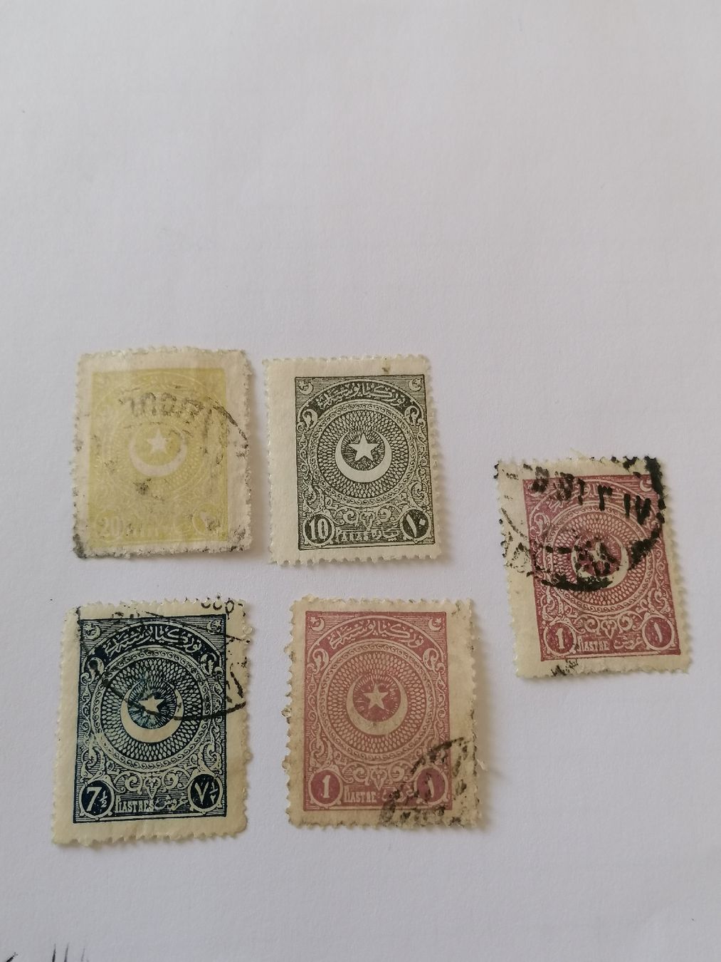 Alle Briefmarken: 5mal Türkei 1923 – Gebraucht aus Happerswil von tschergi