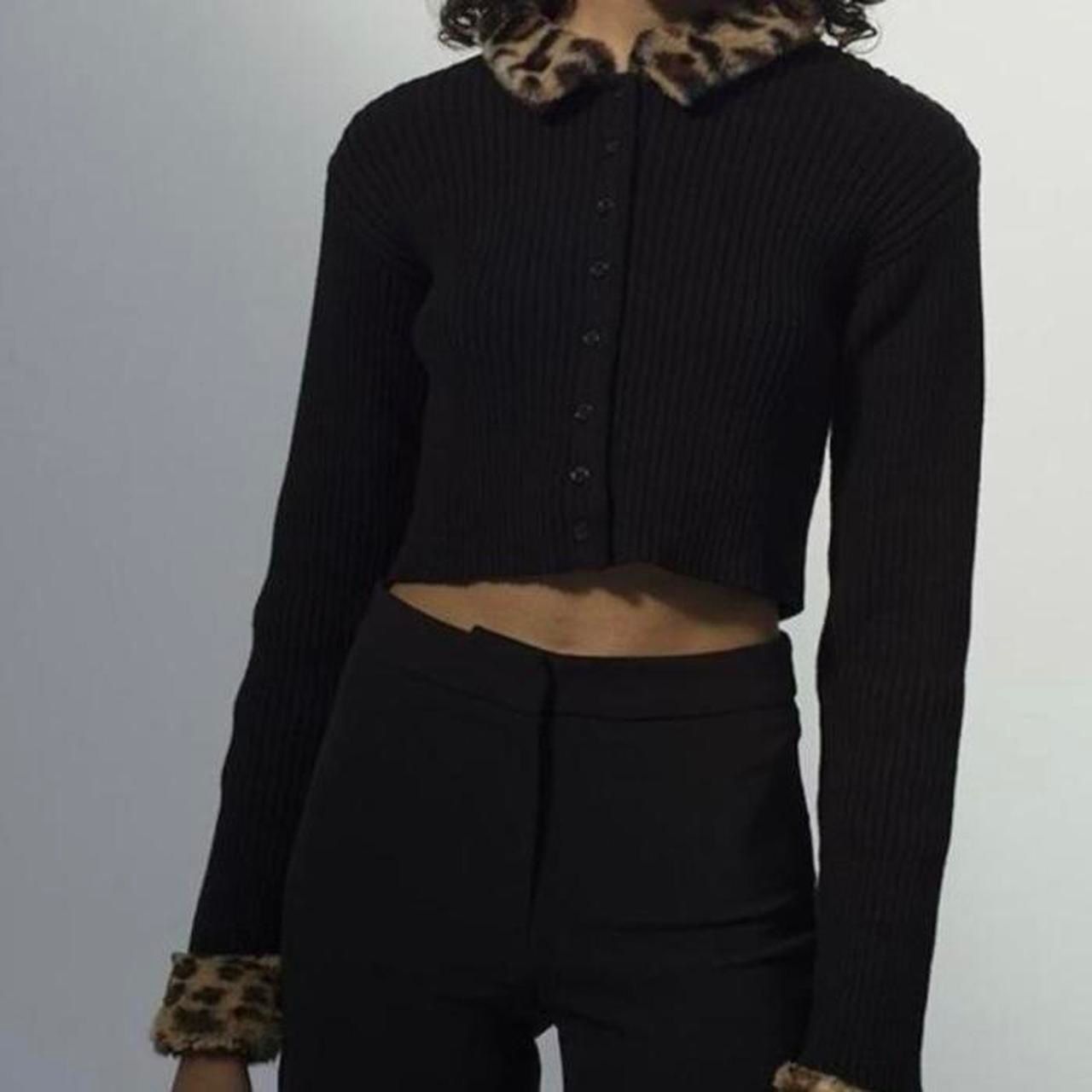 Top: crop cardigan à col léopard – Usato da Lausanne venduto da emm_sc77