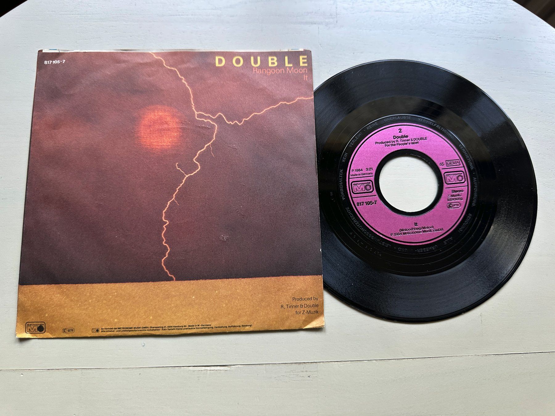 Dischi in vinile: DOUBLE tolle Single Rangoon moon SWISS 80's Electronic Kult – Usato da Basel venduto da Partridge 1