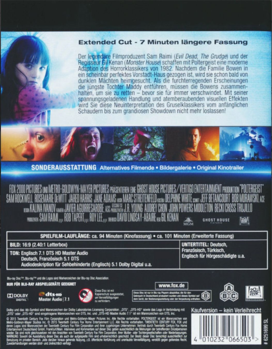Tutti i DVDs: Poltergeist - Extended Cut (Blu ray) 2015 – Usato da Brunnen venduto da Barfly5 1