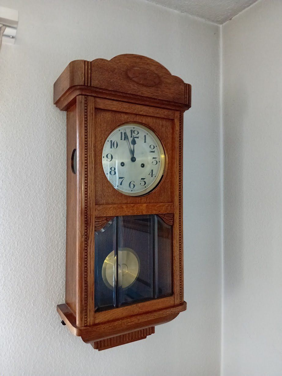 Orologi: Pendel Wanduhr ca. 1960 – Usato da Wolfhausen venduto da cmos101