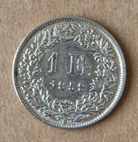 1 Fr. Silber Schweiz 1959 Schweizer Münze