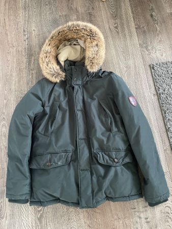 Tommy Hilfiger Parka Winterjacke grün gebraucht Zustand