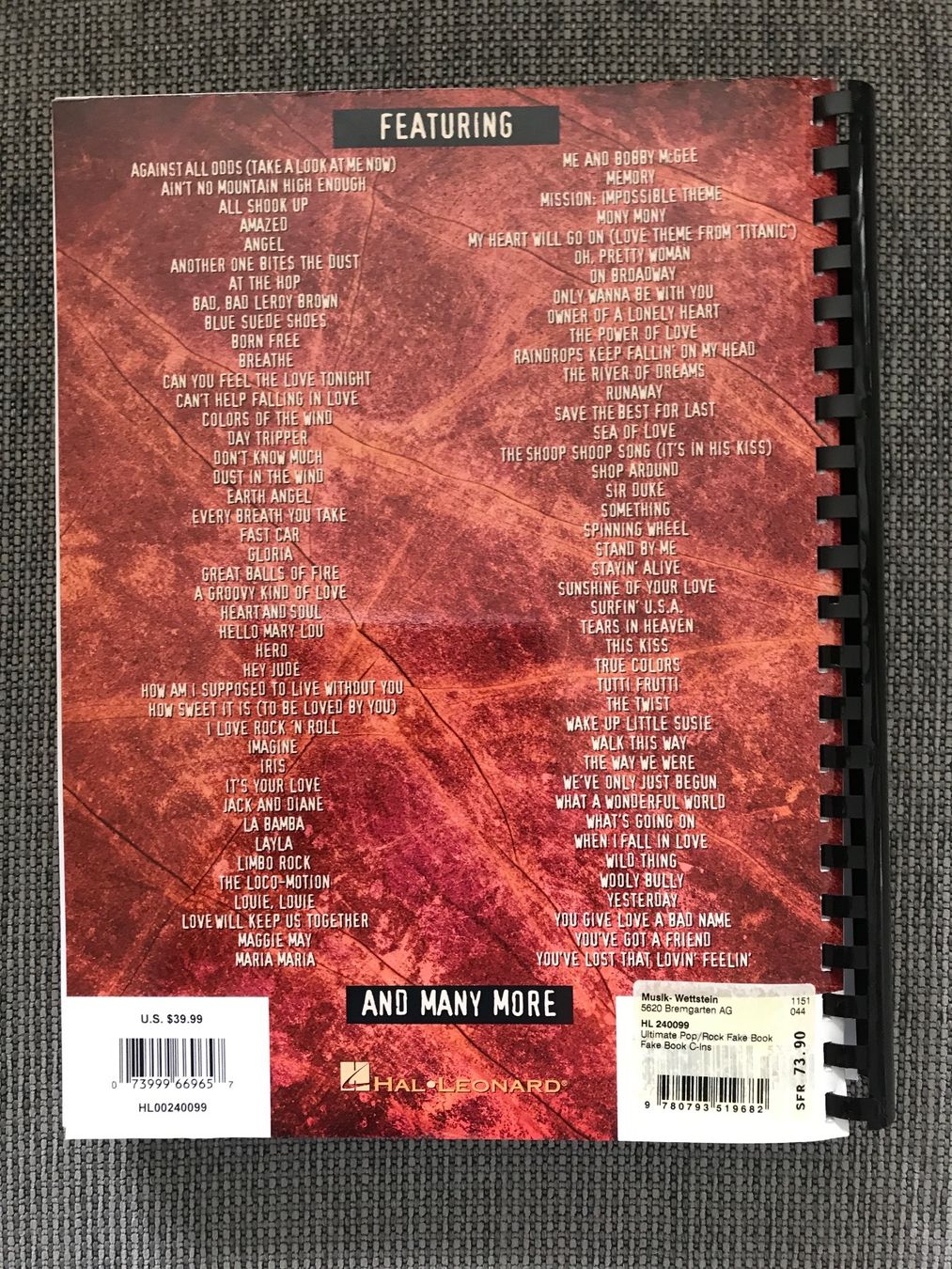Libri: The Ultimate Pop Rock Fake Book – Nuovo (secondo la descrizione) da Bremgarten AG venduto da Belana0 1