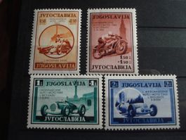 Satz Jugoslawien 1939 **, Auto + Motorradausstellung