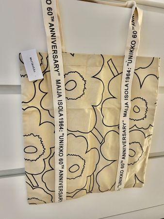 Marimekko cotton shoper bag with print