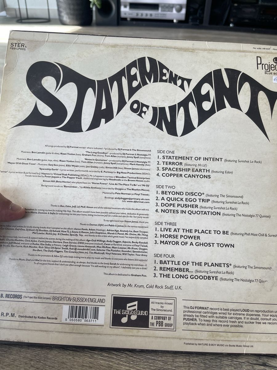 Dischi in vinile: Dj Format / Statement of Intent – Usato da Dagmersellen venduto da stonefinger 1