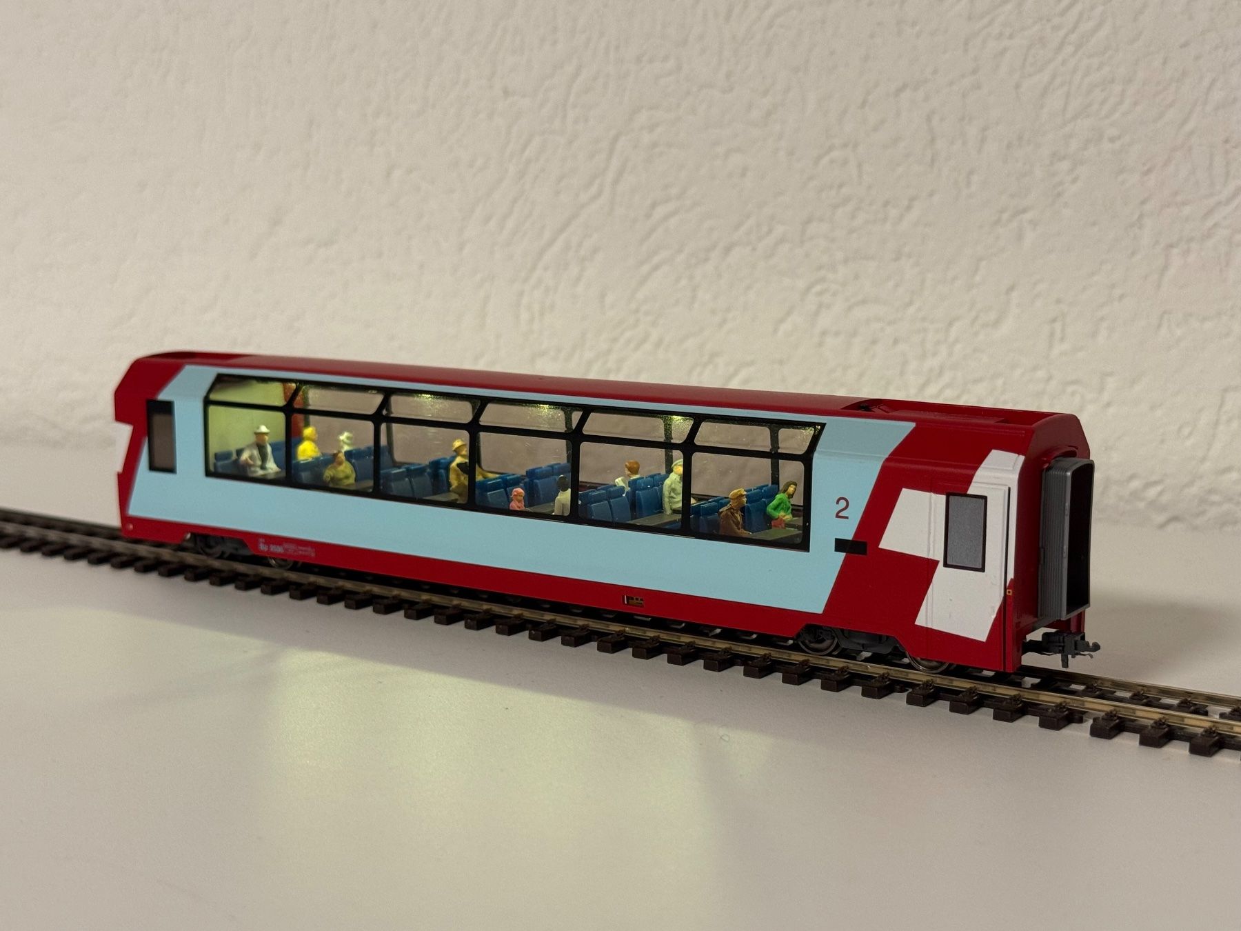 Bemo Modellini di ferrovie: Bemo Glacier Express Komplettzug mit Innenbeleuchtung – Usato da St. Gallen venduto da Modell1zu87 3