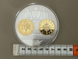 Sammler Münze polierte Platte 70 mm 110 g