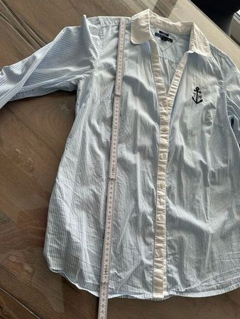 Tommy Hilfiger Bluse, Gr. M, hellblau gestreift