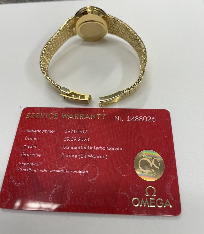 Omega Uhren: OMEGA Damen Golduhr 18Karat mit Brillanten – Gebraucht aus Hombrechtikon von Harosa 3