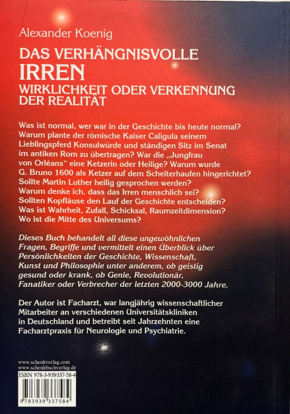 Libri: Das verhängnisvolle Irren – Nuovo (secondo la descrizione) da Sarnen venduto da Livres 1