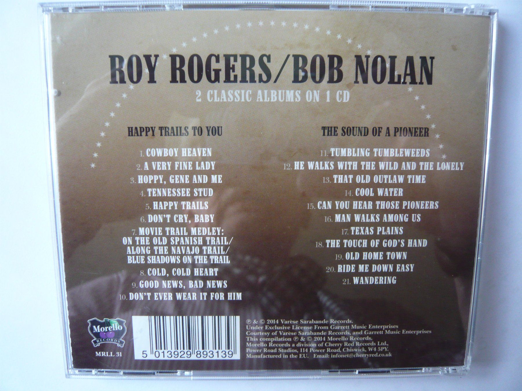 CD: ROY ROGERS & BOB NOLAN – Usato da Winterthur venduto da Cajun 1