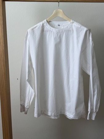 MUJI Minimalist Longshirt / Hemd-Top Weiss - 100% Baumwolle