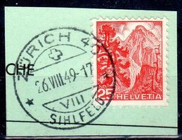 NATIONALPARK 25 RP AUF FRAGMENT MIT VOLLSTEMPEL ZÜRICH -08